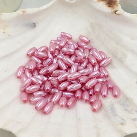 light purple 4*8 мм 200 шт ABS имитация жемчуга рисовые бусины DIY аксессуары для ювелирных изделий европейские бусины для изготовления ювелирных изделий - Цвет: light purple