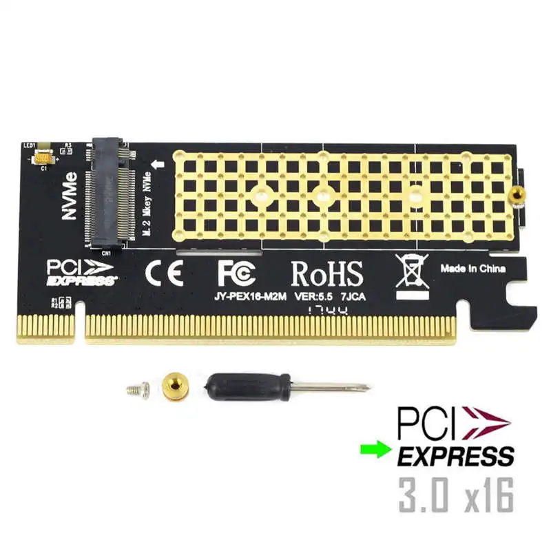M.2 Nvme Ssd Ngff к Pcie 3 0X16X4 адаптер M ключ интерфейс Расширение карты полная скорость