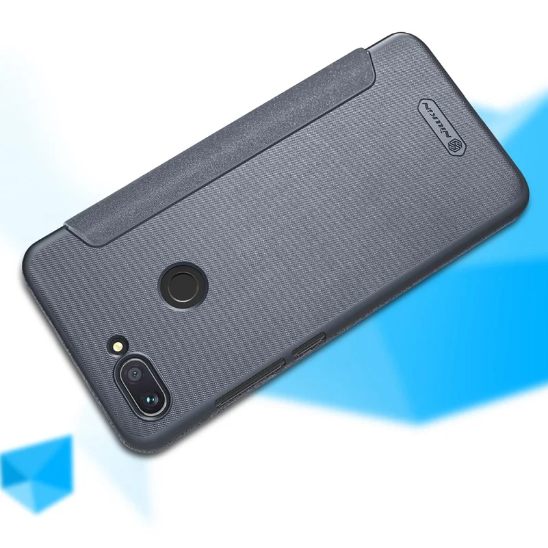 Для xiaomi mi 8 lite чехол откидная крышка NILLKIN Sparkle жесткая задняя панель из