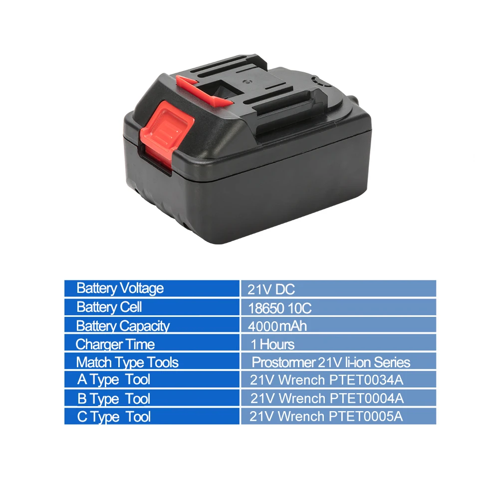 TENWA Электрический гаечный ключ батарея 21V 4000mAh быстрая зарядка литий-ионная батарея для 21V беспроводной ключ