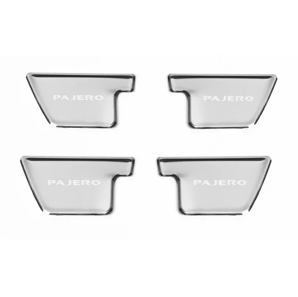 SILVER set Внутренняя дверная ручка из нержавеющей стали для Mitsubishi Pajero IV V80 Montero Limited Super Exceed Shogun - Название цвета: SILVER set