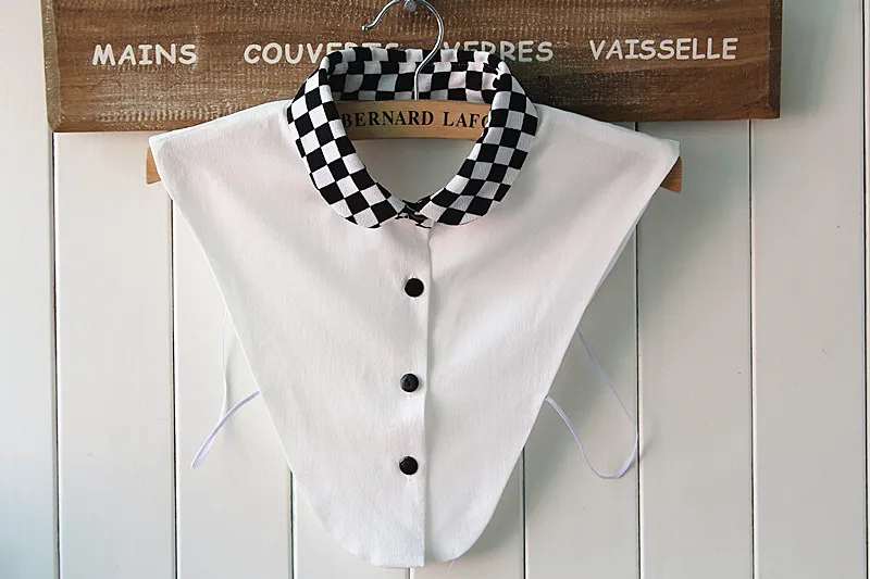 Новинка 2017 Однотонная рубашка с ложным воротником белая и черная блузка