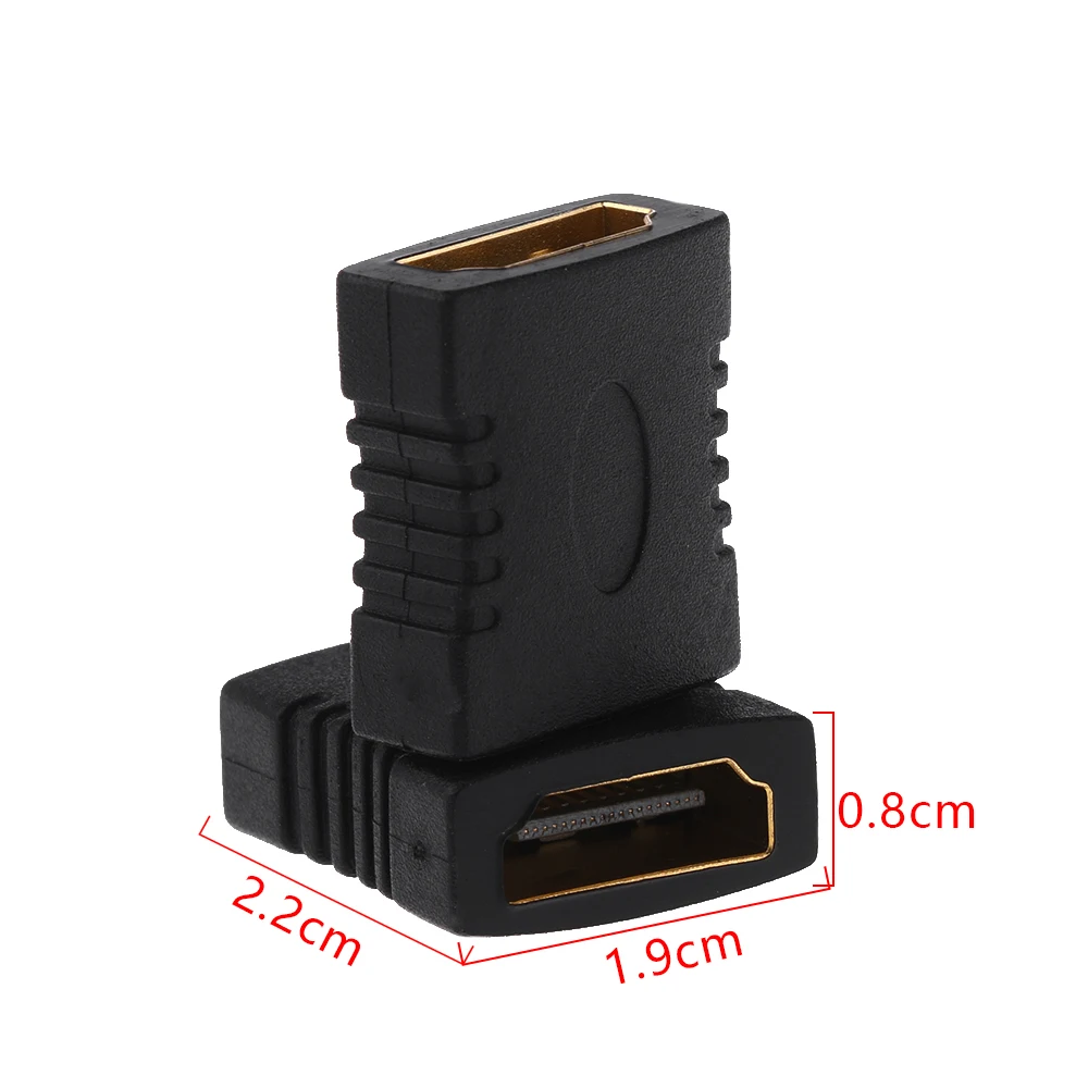 Переходник HDMI совместимый с женским и разъемами F/F для HDTV 1080P черный переходник