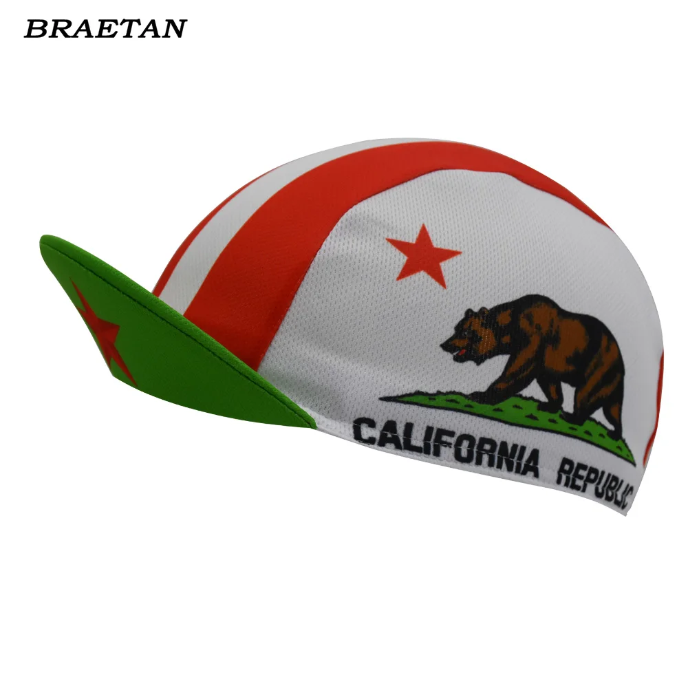 Велосипеды Кепки медведь California Republic Для мужчин и женщин Красный Зеленый