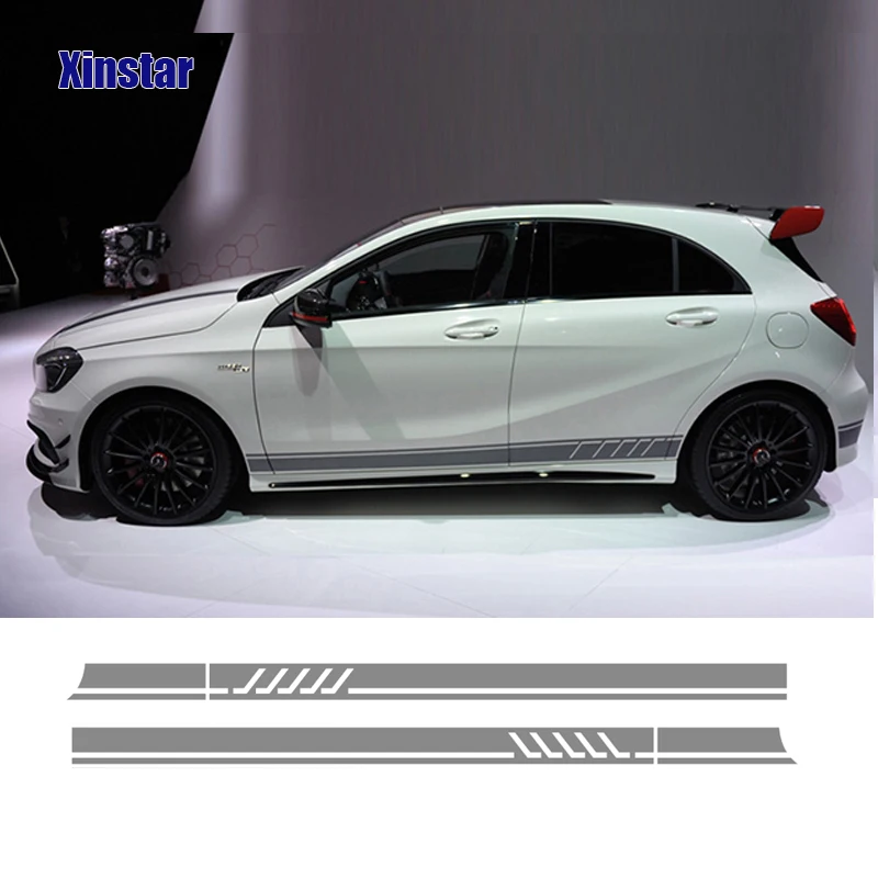 

4Pcs Car Side Sticker For Mercedes Benz A45 GLC45 GLA45