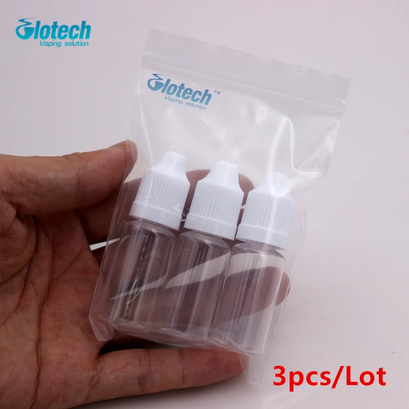 Пластиковая капельница Glotech 3 шт. пустая бутылка для электронной жидкости детская