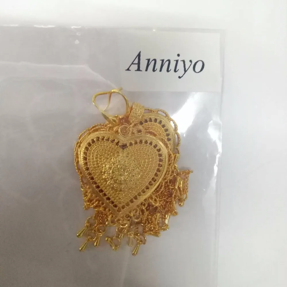 Ожерелье с подвеской в виде африканского сердца Anniyo 50 см для женщин свадебные