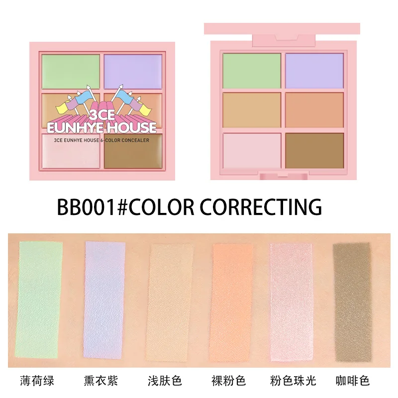 3CE Eunhye House Concealer 6 Colors Oil Control Contouring Cream Palette Foundation Base Corrector Blemish | Красота и здоровье