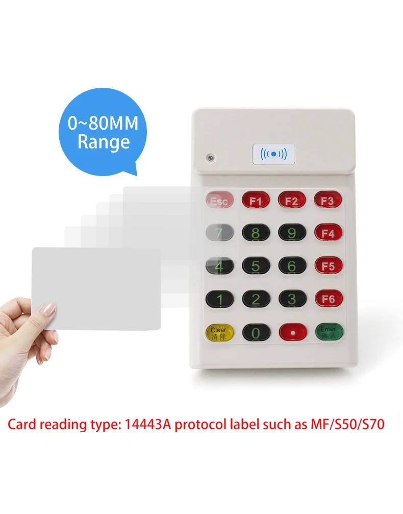 RFID IC кардридер с клавиатурой R95C HF 13,56 МГц S50S70 чип USB интерфейс Android windows считыватель микрочипов сканер микрочипов