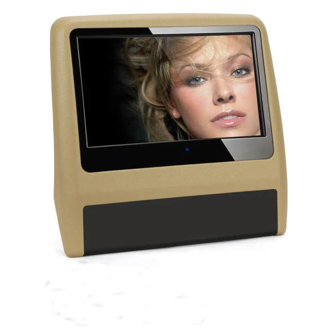 Caroad 2 шт. 9 дюймов подголовник автомобиля монитор видео DVD плеер с USB/SD ЖК-дисплей Экран сиденье er ИК/FM передатчик пульт дистанционного управления - Цвет: Beige No Headphone