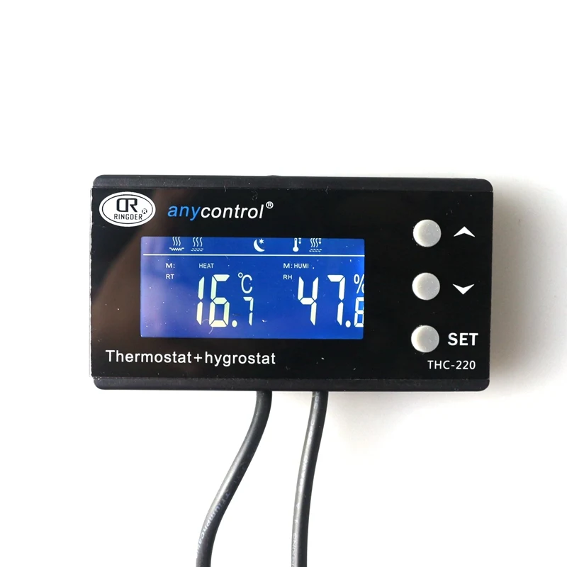 THC 220 Великобритании AC 220V цифровой регулятор влажности воздуха для инкубатора