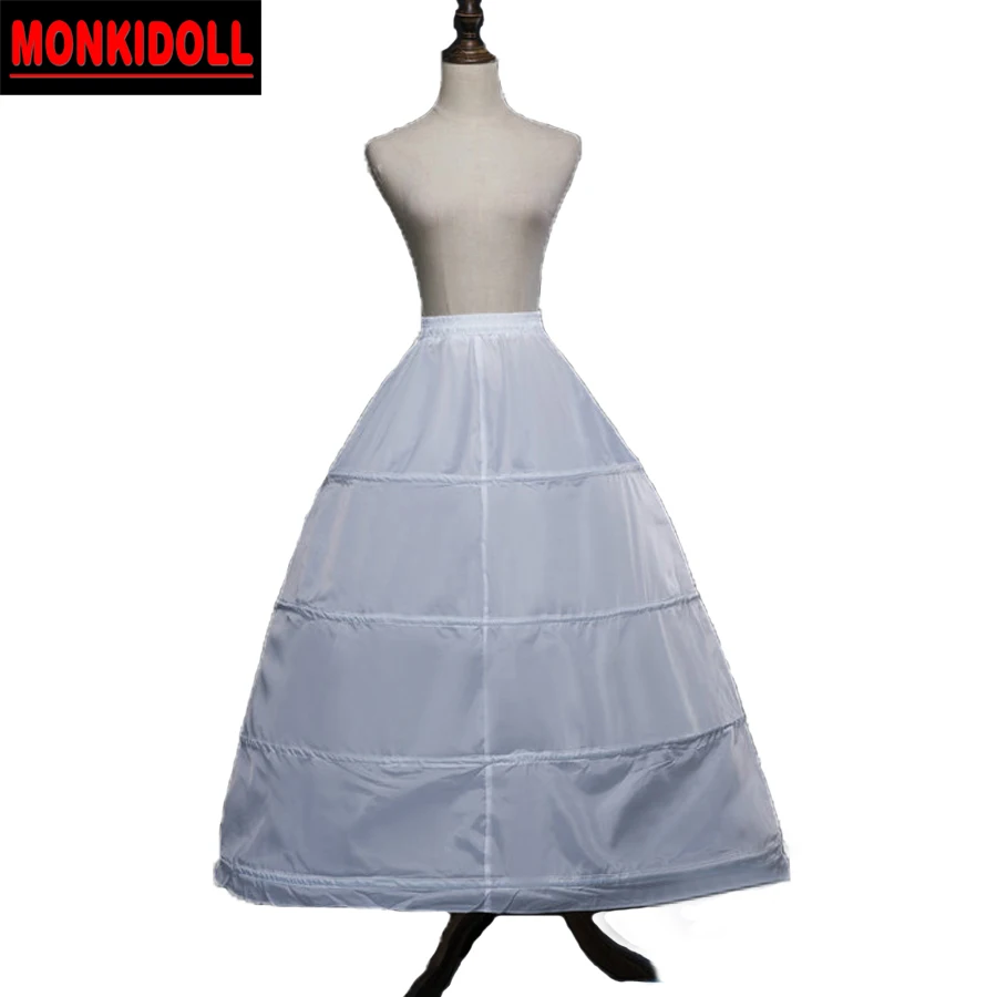 Дешевая Свадебная юбка бальное платье слипы кринолин 4 Hoop подъюбник для