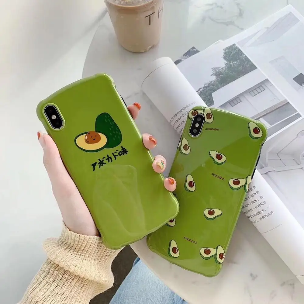 ORYKSZ Fashion Fruit Pattern Soft Phone Case For iphone 6 6s 7 8 Plus Xs Cases iPhone Xr X Max Glossy Silicon Cover Coque |