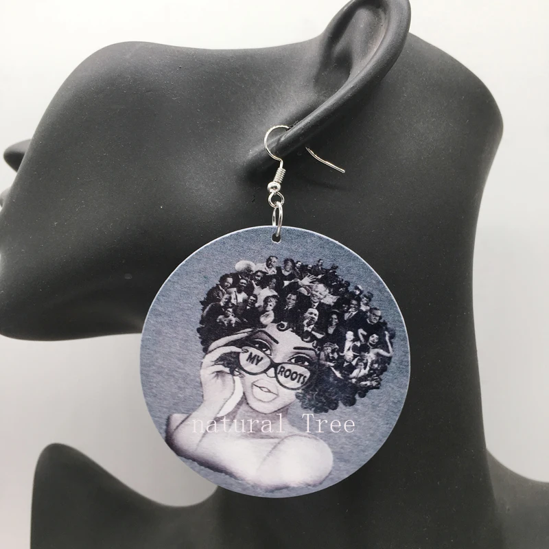 Бесплатная доставка! Деревянные серьги My root|Серьги-подвески| |