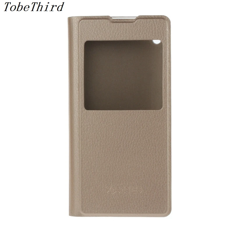 For Sony Xperia e5 Case View Window PU Leather Mobile Phone Cover Capa for E5 F3311 F3313 Coque Cases | Мобильные телефоны и