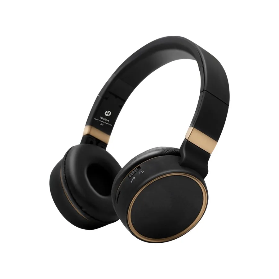 Golden PINZHENG ST10 беспроводные Bluetooth наушники с микрофоном/TF карты игровые наушники гарнитура для компьютера ТВ наушники - Цвет: Golden