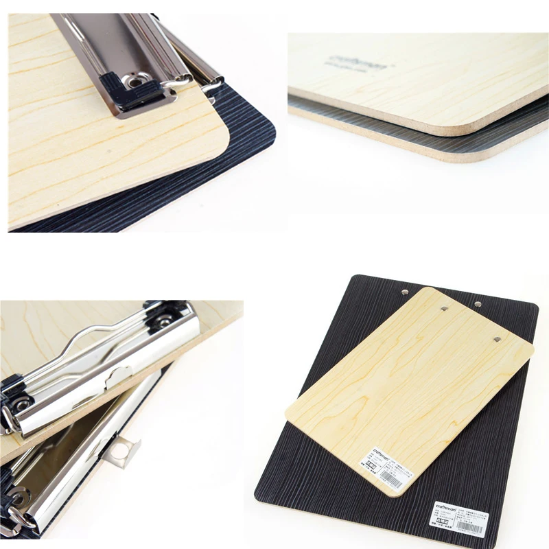 12 Styles Wooden Desk File Writing Mat Sketch Pads Clip Drawing Board Binder Folder for Papers Clipboard A4 School Office | Канцтовары