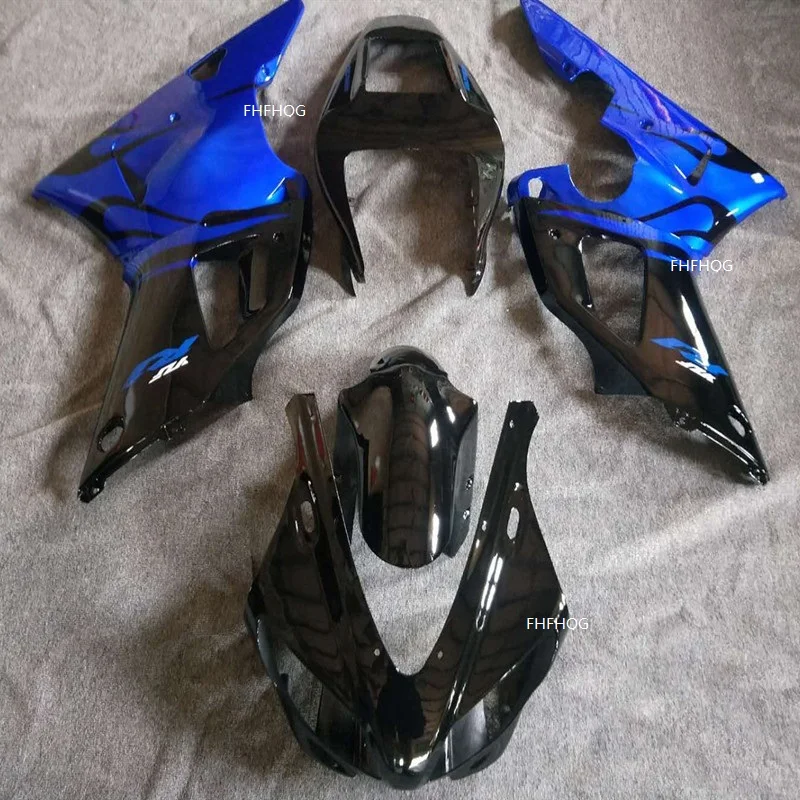 

HOT Blue Black Complete ABS Plastic Injection Bodywork Fairing Kit For Yamaha YZF R1 1998-1999 YZF R1 98 99 Yamaha