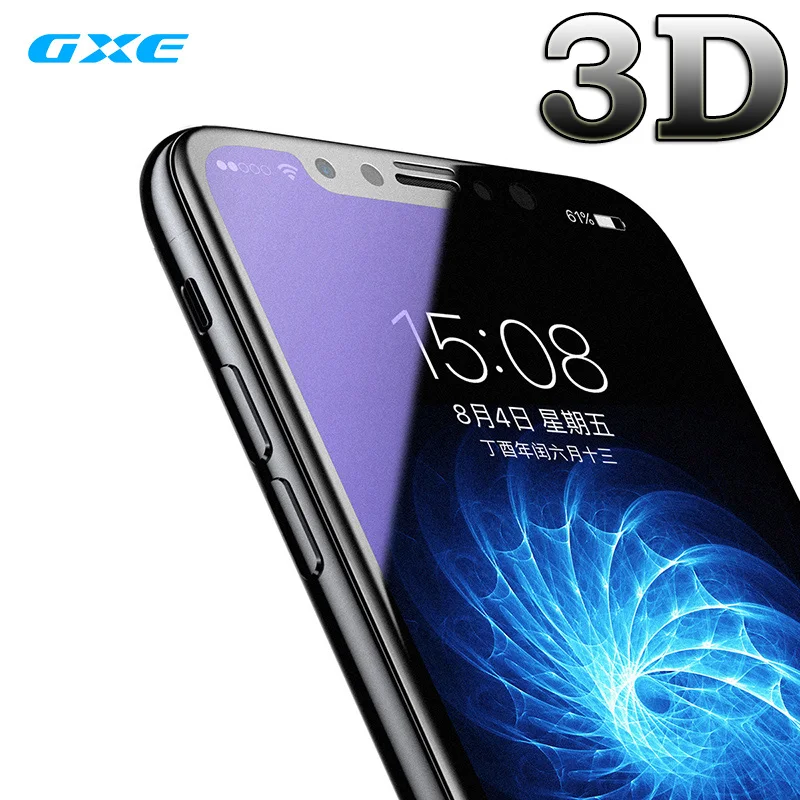 GXE полностью матовая защитная пленка для экрана из закаленного стекла iPhone X 10 3D