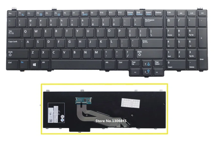 

Новая английская клавиатура SSEA для ноутбука DELL E5540 15-5000, черная клавиатура