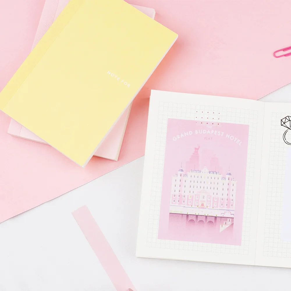 Органайзер для ноутбука A5 Macaron Grid пустая линия мятный дорожный журнал Kawaii Filofax