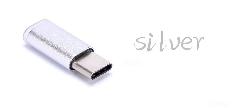 Адаптер Antirr с Micro Usb на Type C переходник из алюминиевого сплава позолотой для