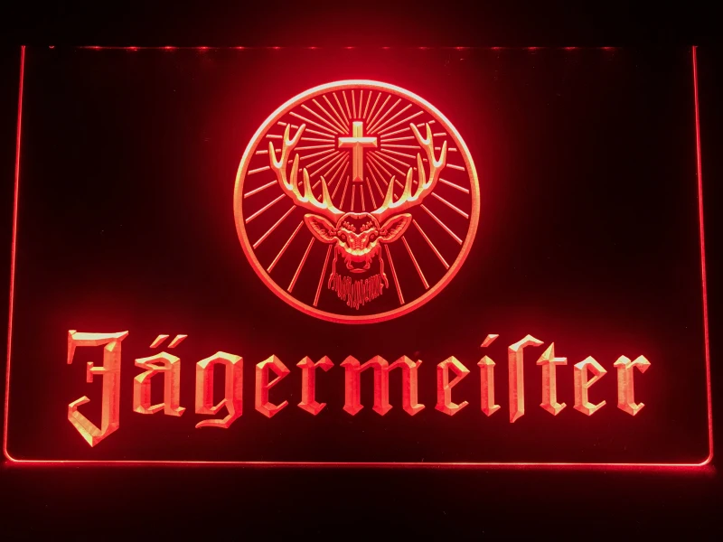 R061 Jagermeister светодиодный неоновый светильник с головой оленя