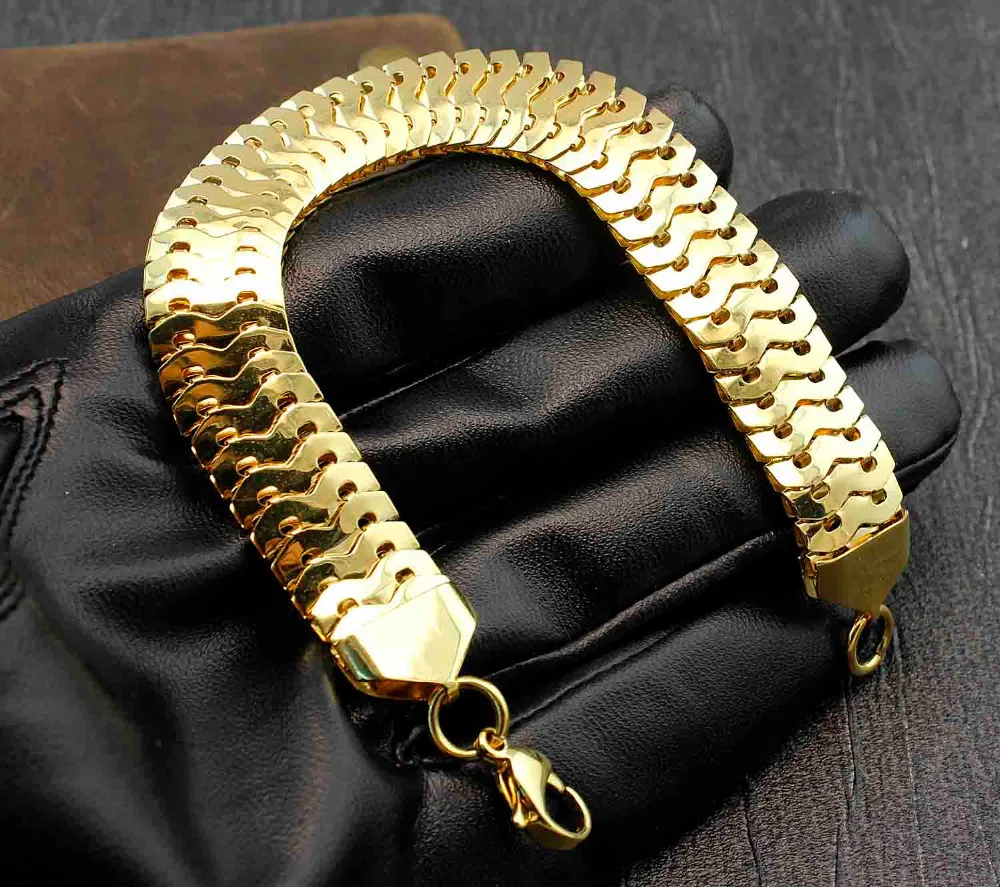 Невыцветающий светильник лый титановый браслет-цепочка из нержавеющей стали с