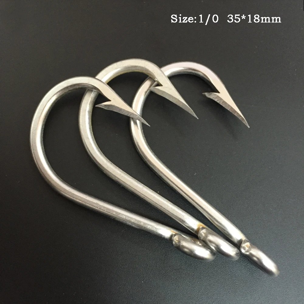 

CN03 1/0 50 pieces Mustad Fishing Hook Stainless Steel Fishing Hook J Type Barbed Fishing Hook Big Hook For Fishing