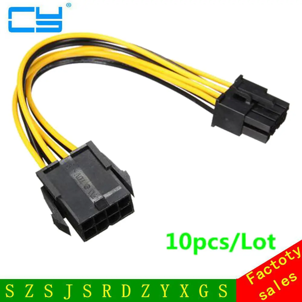 10 шт./лот 18AWG PCI E 8 контактный штекер на разъем Molex IDE Express Удлинительный кабель