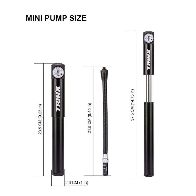 TRINX 130psi Карманный велосипедный насос мини портативный велосипедный насос Cyling воздушный насос для велосипедных шин насос высокого давления Schrader Presta