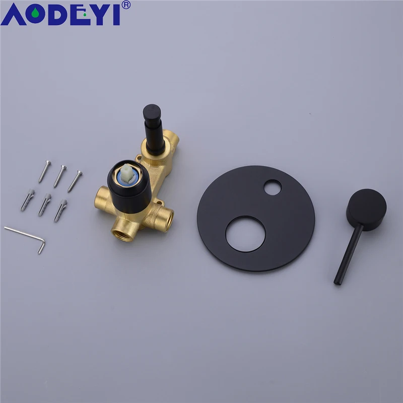 AODEYI скрытый смеситель для ванны матовый золотой черный 1/2 кд кран с ручной