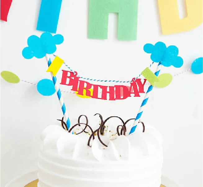 1 комплект облачный буквенный торт ко дню рождения флаг кекс сделай сам для