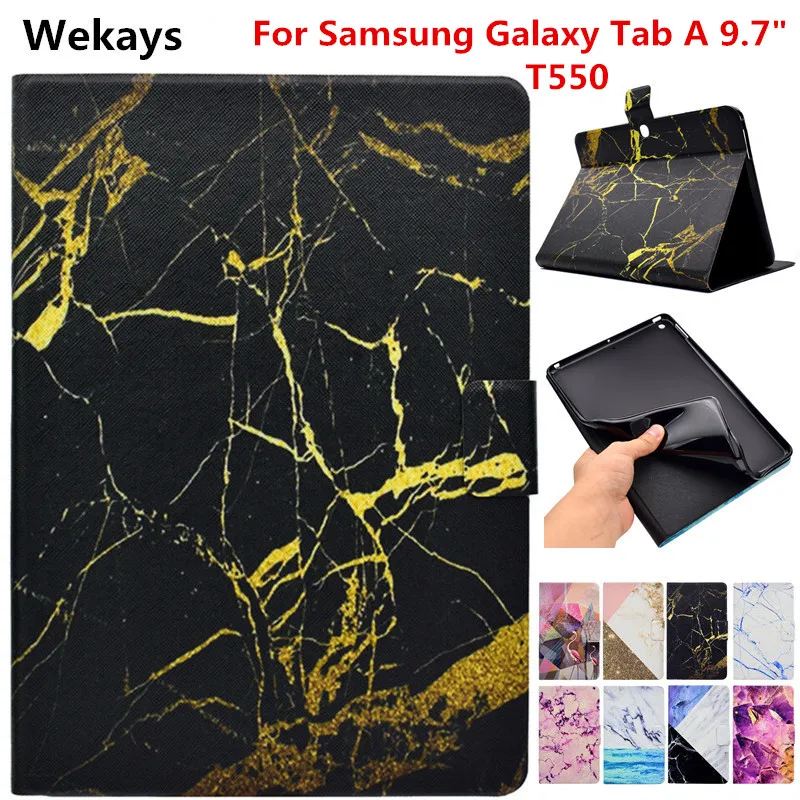 Wekays для Galaxy Tab A 9 7 &quotT550 кожаный смарт чехол с подставкой Samsung T550 T551 T555 Чехлы