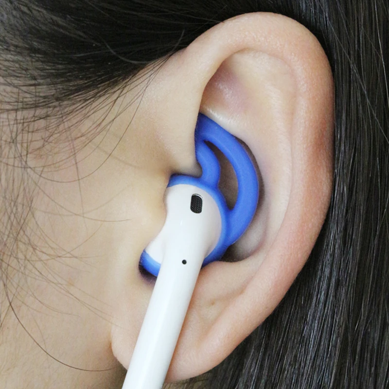 Силиконовый чехол для наушников Airpods наушники вкладыши с защитой от потери