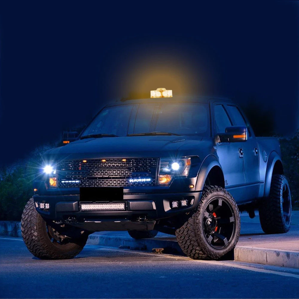 10LED Янтарный Автомобильный Стробоскоп мигающий маяк оранжевый Предупреждение ющий свет на крыше тире Маяк мигающий аварийный Предупреждение льный фонарь