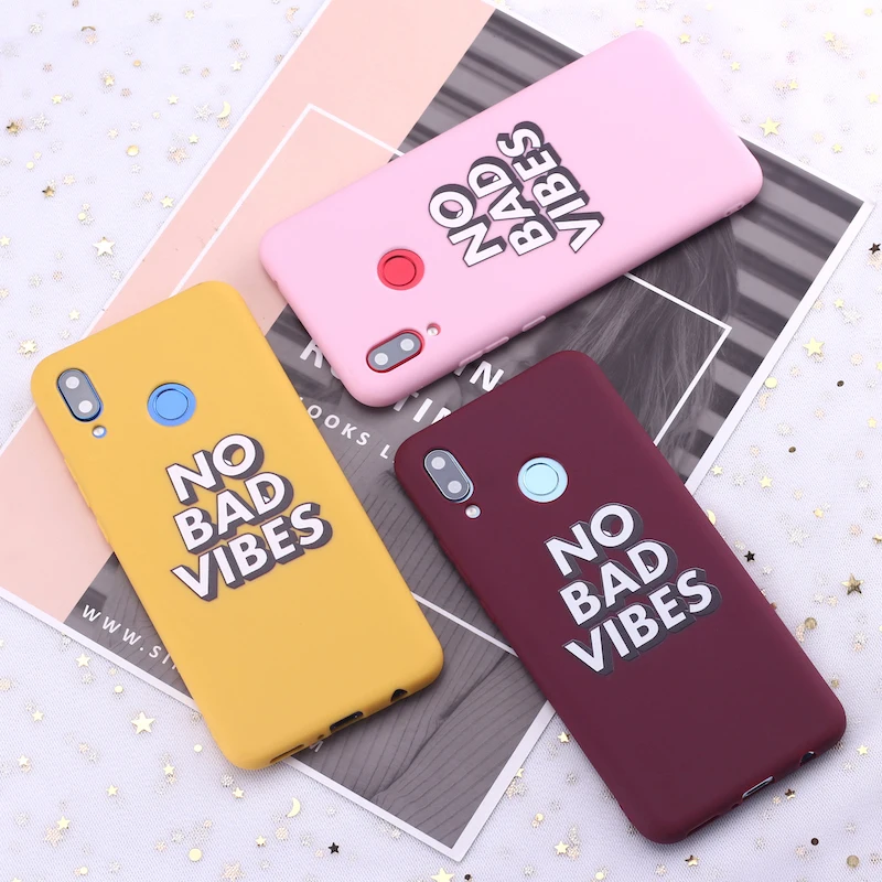 Силиконовый чехол для телефона Xiaomi Mi Redmi Note 5 6 7 8 9 lite Pro Plus No Bad Vibes Party Girl Candy|Бамперы|