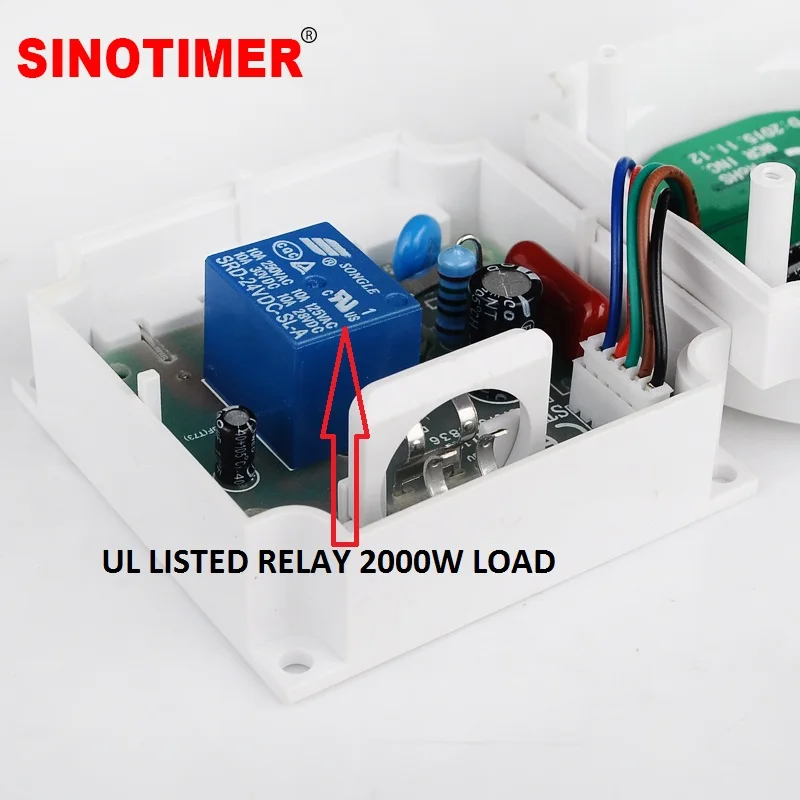 load 10A-2000W Многоцелевой TM619H-2 220VAC 7 дней цифровой переключатель времени для светильник управления с водонепроницаемой крышкой и заменой батареи - Цвет: load 10A-2000W