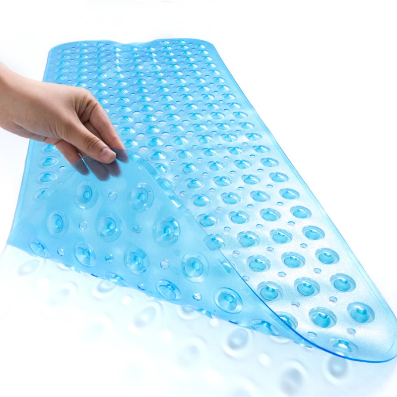 Коврики для ванной коврик для ванной комнаты tapis salle de bain Противоскользящий массажный мягкий коврик присоска нескользящий коврик для душа коврик для ваннойковрик в ванную коврики для ванной - Цвет: Transparent Blue