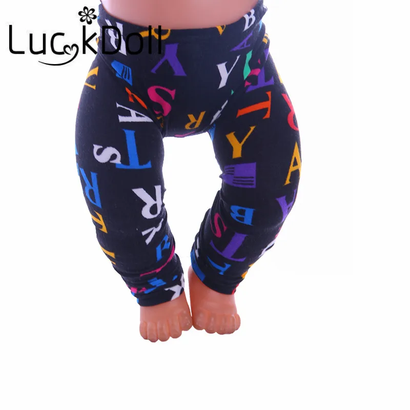 Новые леггинсы Кукла Одежда Fit 18 дюймов American Girl 43 см BABY born Zapf дети лучший подарок