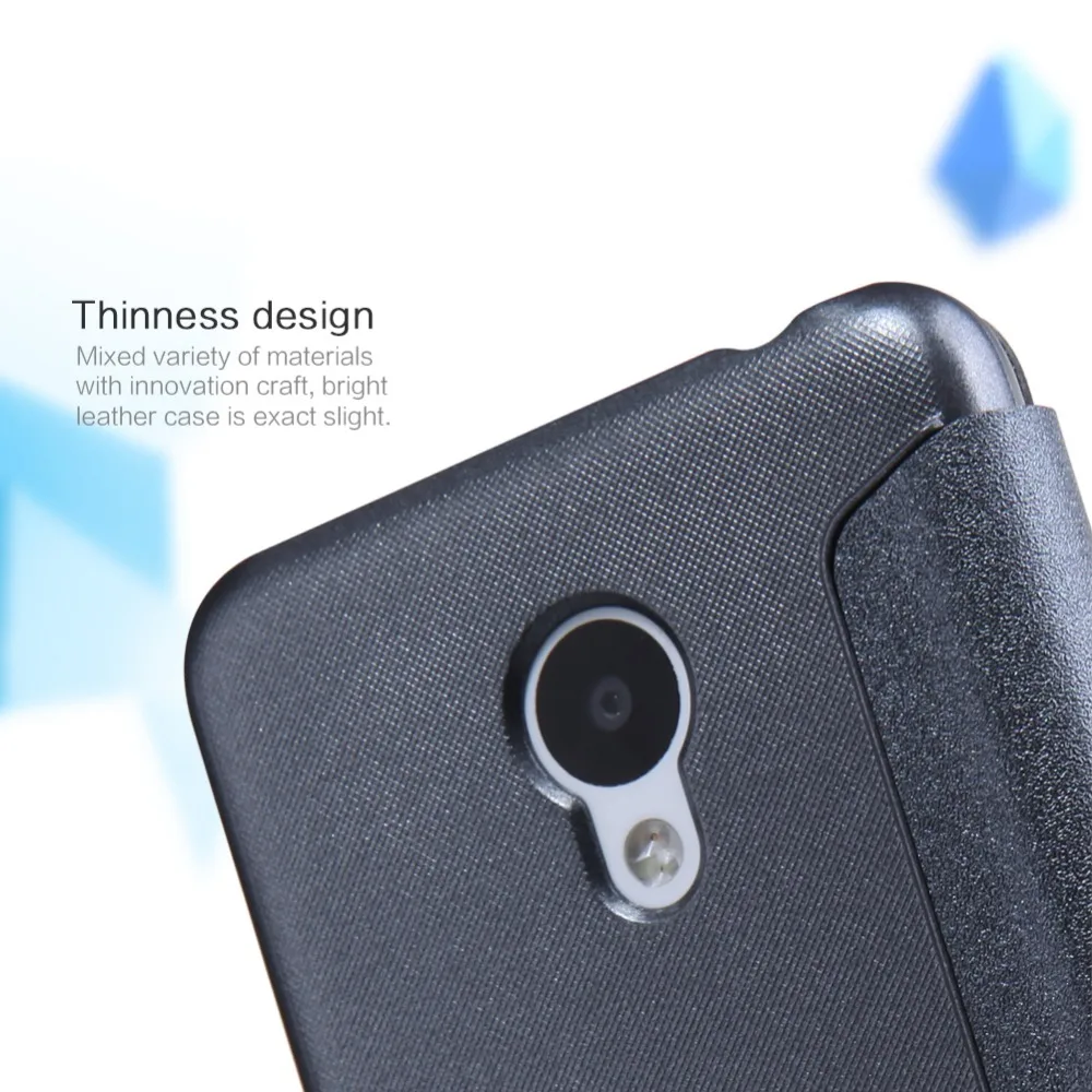 Чехол для Meizu M3 mini note, блестящий кожаный чехол NILLKIN, чехол для Meizu M3 mini note, откидной чехол, чехол+ розничная посылка