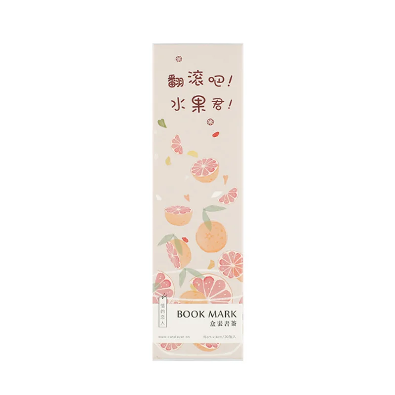 30 Pcs/lot Cute Creative fruit Paper Bookmark Books Clip School Supplies Accessories Stationery Bookmarks
