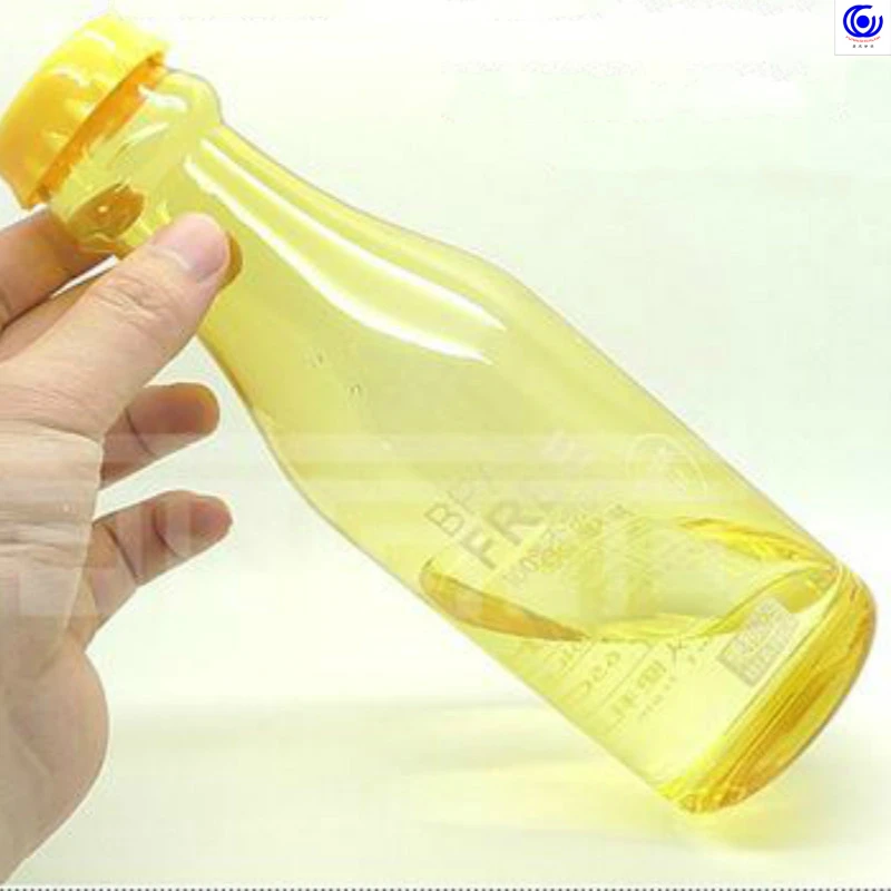 yellow 500ml Крутая анти-осенняя карамельного цвета Осенняя защитная пластиковая бутылка для газировки матовая герметичная креативная летняя портативная чашка для воды 500 мл Посуда для напитков - Цвет: yellow 500ml