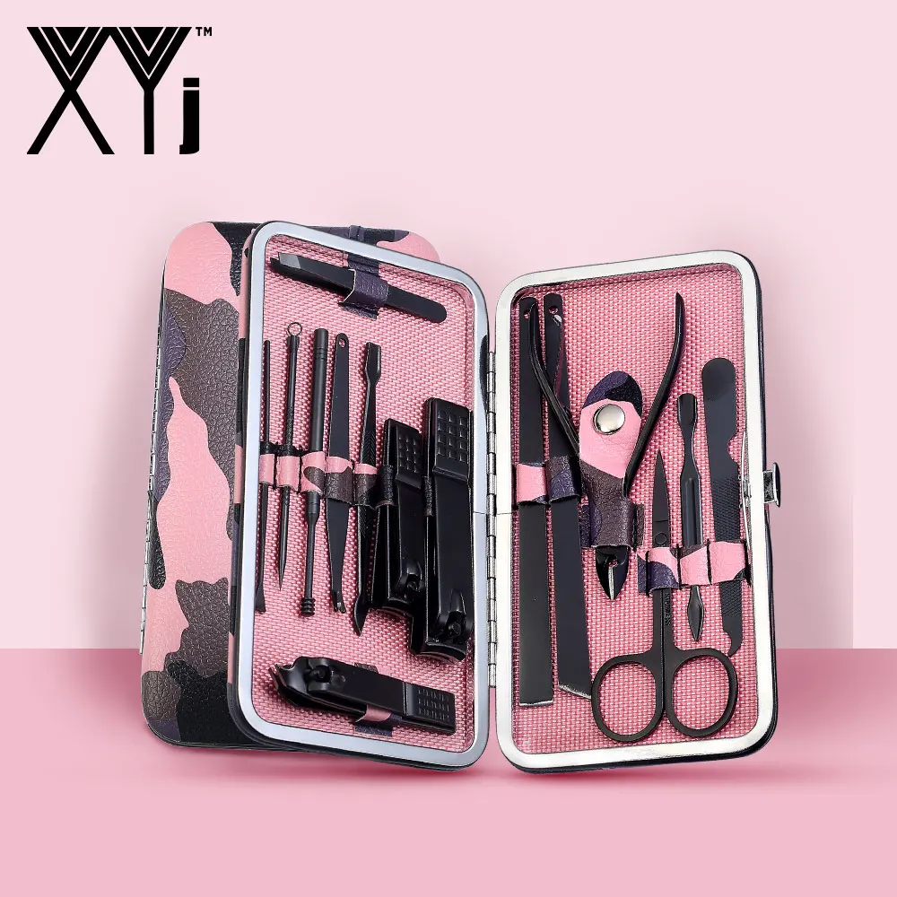 XYj маникюрный набор 15 шт./компл. Когтерез Комплект Педикюр Инструменты Уход за