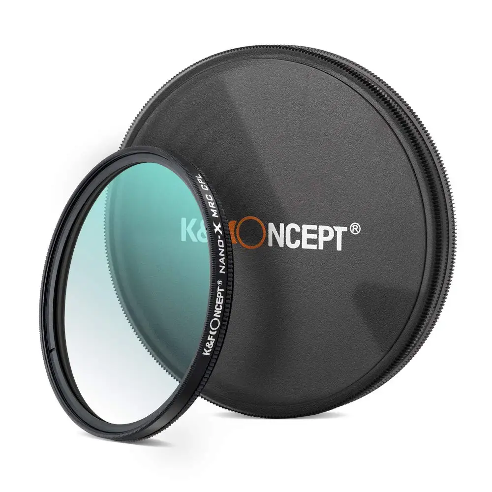 K& F Concept 37/40. 5/43/46/49/52/55/58/62/67/72 мм Комплект фильтров с круговой поляризационный фильтр HD 18 Слои супер тонкий многослойный CPL фильтр для объектива