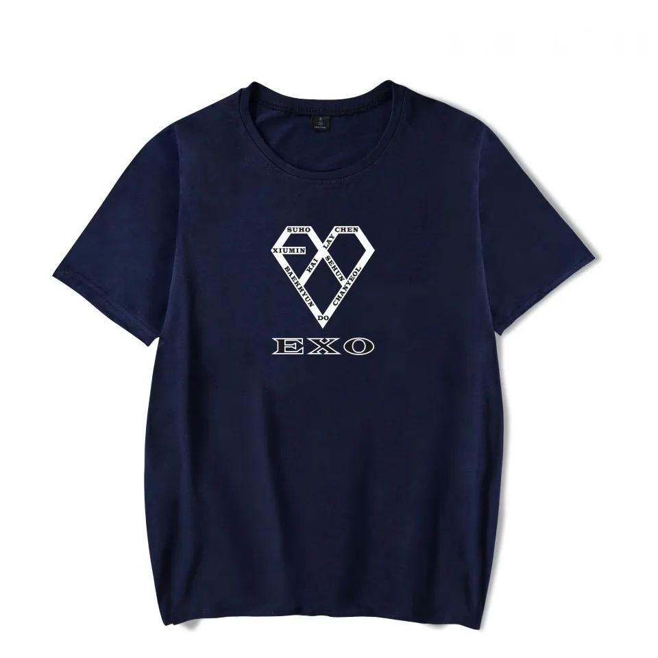 EXO Новинка harajuku свободная футболка kpop Повседневная хлопковая Футболка с коротким