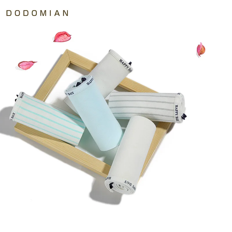 DODOMIAN, милое женское нижнее белье с рисунком, модные трусики, женские бесшовные трусы, сексуальное нижнее белье высокого качества, 5 шт./партия