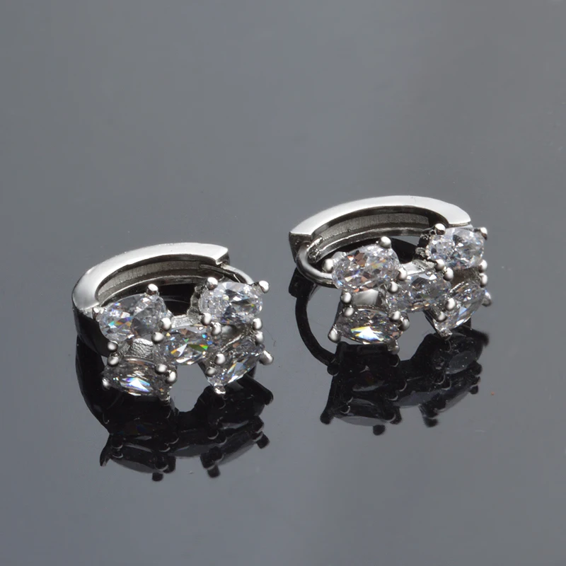 Изысканный дизайн серебряные круглые серьги кольца для женщин полностью