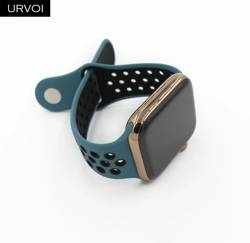 Спортивный ремешок URVOI для Apple Watch из дышащего силикона iwatch 5/4/2/1 весенние