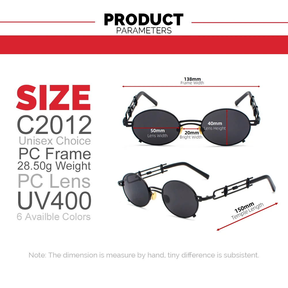 Солнцезащитные очки в стиле стимпанк для мужчин и женщин овальные маленькие